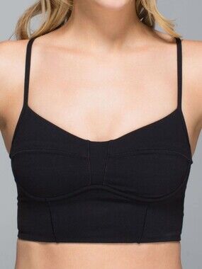 lululemon athletica Black Longline Bralette